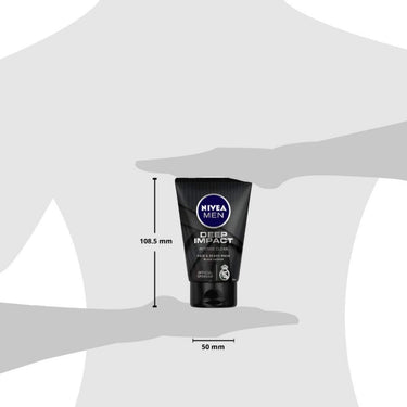 NIVEA Men Face Wash, Deep Impact Intense Clean, 100g And NIVEA Men Lip Care, Active Care Lip Balm, SPF 15, 4.8g
